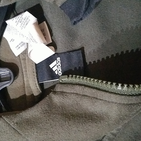 Adidas Athletics Squad ID Full Zip Hoodie Sweatshirt Jacket Green - Picture 4 of 5